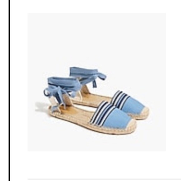 NWT Stripped Lace Up Espadrille- JCREW- Size 10 - Picture 12 of 13